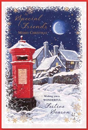 A Christmas card for special friends, wishing you a wonderful festive season.