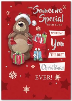 A Christmas card for someone special, with love, wishing you the best Christmas ever.