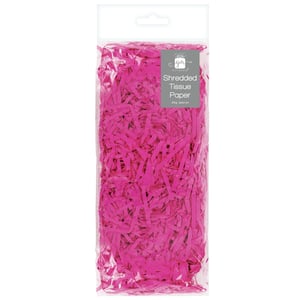 Elevate your gift packaging with our vibrant Dark Pink Shredded Tissue. This eye-catching filler is perfect for adding a pop of colour and a touch of luxury to gift boxes, hampers, and bags. Made from high-quality tissue paper, it provides a beautiful and protective cushion for delicate items. Each individual bag contains approximately 20g of this delightful shredded paper, ideal for a variety of uses. Supplied by Design Group under the trusted GIFTMAKER brand, this wholesale pack contains 12 individual units, ensuring you're well-stocked for all your retail customers' needs. A must-have for any gift shop or craft store!