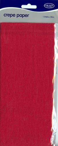 Add a vibrant touch to any project with our classic Red Crepe Paper, proudly supplied by County Stationery. This versatile crafting essential is perfect for everything from party decorations and school projects to intricate paper flowers.
Each roll of our high-quality crepe paper measures a generous 1.5 metres by 50cm, providing ample material for endless creative possibilities. The distinctive crinkled texture adds depth and character to your designs. Available in a convenient wholesale pack of 12, it's ideal for keeping your craft supplies well-stocked. Bring a bold splash of colour to your customers' creations!