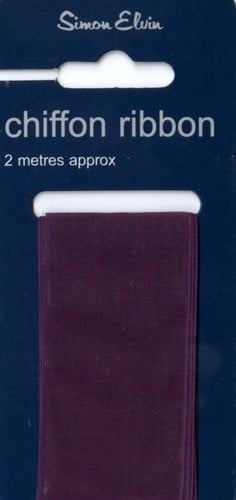 A package of purple chiffon ribbon by Simon Elvin.