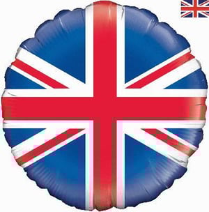 A balloon with the flag of the United Kingdom on it.
