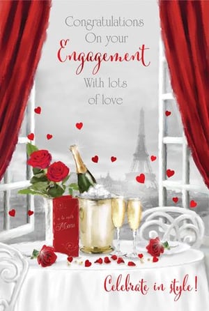 congratulations on your engagement with lots of love celebrate in style !