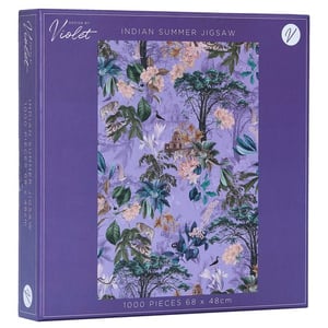 A purple box contains a 1000-piece Indian Summer jigsaw.