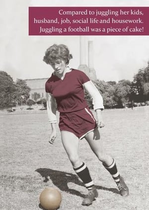 A woman is juggling a soccer ball on the field.