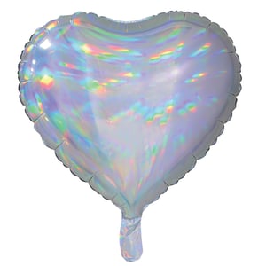 A heart-shaped balloon with a handle on a white background.
