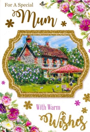 A greeting card for a special mum with warm wishes.