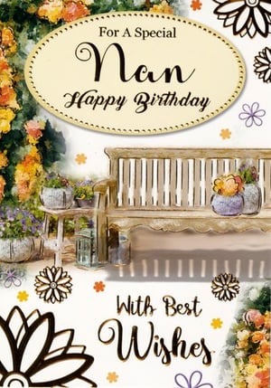 A birthday card for a special nan with the best wishes.