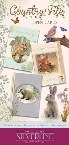 A box of country file open cards by Silverline.