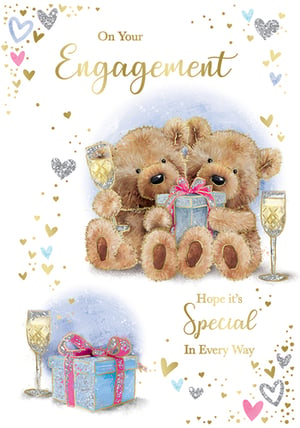 a card that says on your engagement hope it 's special in every way