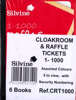 Organise your next event effortlessly with our Silvine Cloakroom & Raffle Tickets 1-1000. This convenient pack contains 6 books, each with tickets numbered from 1 to 1000, ideal for managing cloakrooms or running engaging raffles. Enjoy the vibrant assorted colours, which make sorting simple, and the '5 to view' design ensures quick and easy distribution. For added assurance, all tickets feature security numbering. A truly essential item for schools, charities, and businesses, ensuring smooth operations every time.