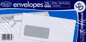 Streamline your mailings with our fantastic 50 White Peel & Seal Window Envelopes from County Paper. These essential DL-sized envelopes, measuring 110x220mm, feature a convenient window for displaying addresses, saving you valuable time. The secure peel & seal closure ensures your documents are safely enclosed. Perfect for businesses of all sizes, these high-quality white envelopes offer a professional finish for all your correspondence. Each wholesale pack contains 20 individual packs of 50 envelopes, providing excellent value. Make sending mail a breeze with this reliable stationery solution!
