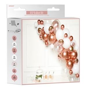 A box that says "DIY balloon kit" on it.