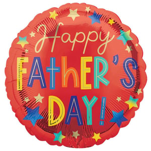 A red balloon that says "Happy Father's Day."