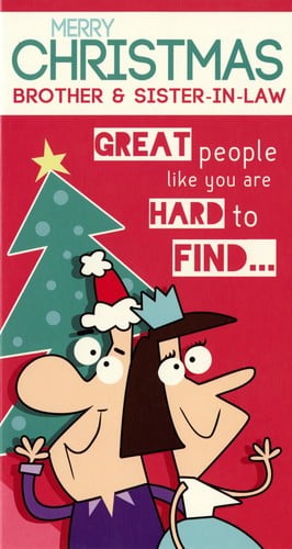 A Merry Christmas card for a brother and sister-in-law.