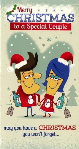 A Merry Christmas card for a special couple.