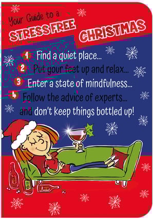 A poster that says "Your Guide to a Stress-Free Christmas."