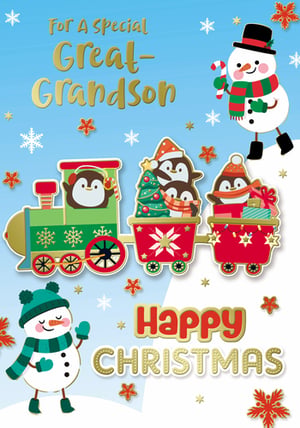 A Christmas card for a special great-grandson.