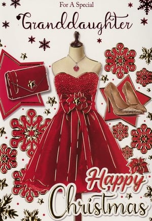 A Christmas card for a special granddaughter.