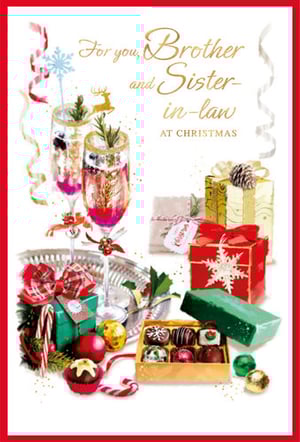 A Christmas card for a brother and sister-in-law.