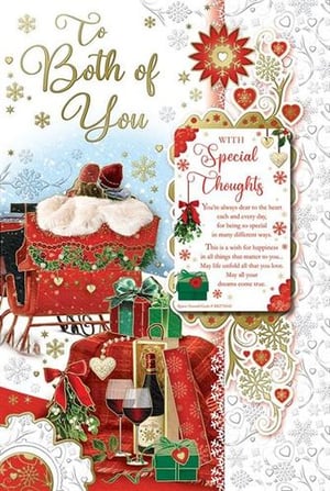 A Christmas card for both of you with special thoughts.