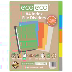 A book called Eco Eco A4 Index File Dividers.