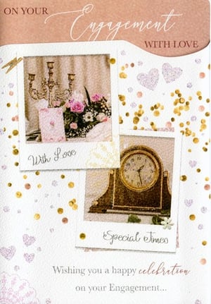 On your engagement, with love, I wish you a happy celebration on your engagement.