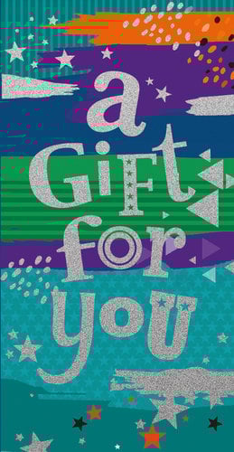 A poster that says "a gift for you" on it.
