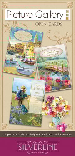 A box of picture gallery open cards by Silverline.