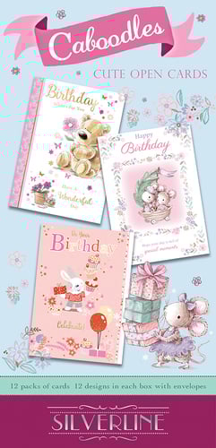 A box of Caboodles' cute open cards by Silverline.