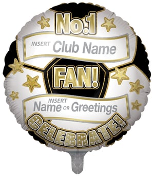 A balloon that says "No.1 Club Name Fan."