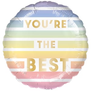 a balloon that says you 're the best on it
