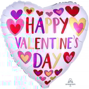 a heart shaped balloon that says happy valentine 's day