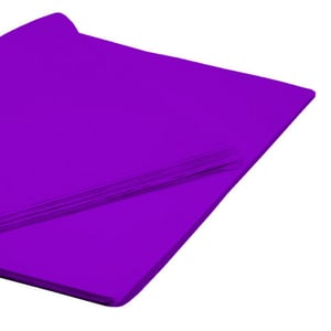 two sheets of purple paper are stacked on top of each other on a white background .