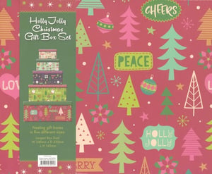 a holly jolly christmas gift box set with five different sizes