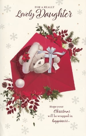a christmas card for a really lovely daughter