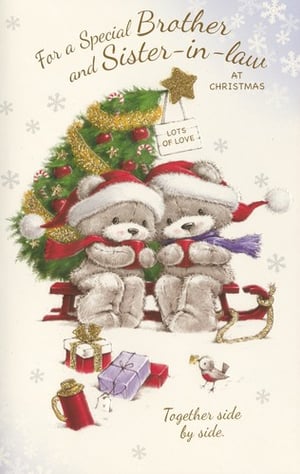 a christmas card for a special brother and sister-in-law
