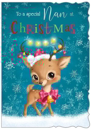 a christmas card that says to a special nan at christmas