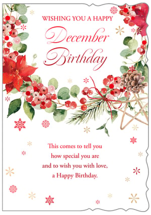 a birthday card wishing you a happy december birthday