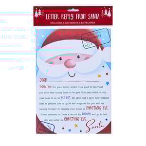 a letter reply from santa includes 2 letters and 2 envelopes