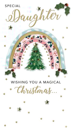 a christmas card for a special daughter wishing you a magical christmas