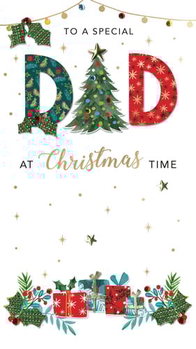 a christmas card for a special dad at christmas time