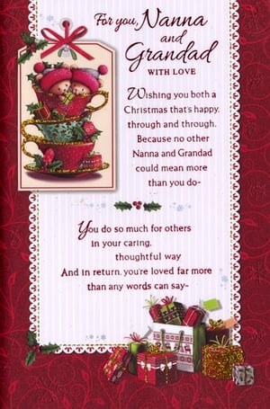 a christmas card wishing you both a christmas that 's happy through and through