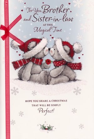a christmas card for a brother and sister in law