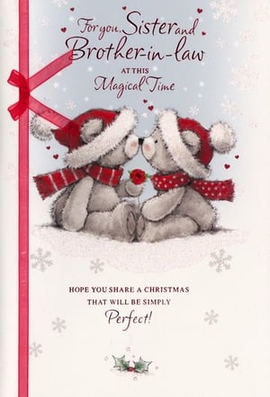 a christmas card for a sister and brother in law