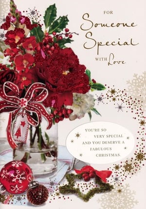 a christmas card for someone special with love