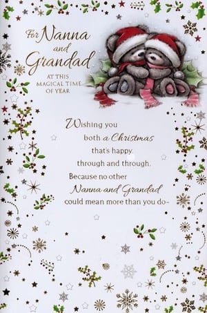 a christmas card wishing you both a christmas that 's happy through and through