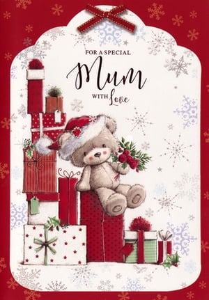 a christmas card for a special mum with love
