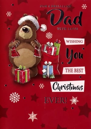 a christmas card for a dad with love wishing you the best christmas ever