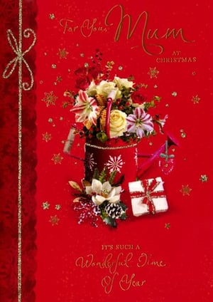 a christmas card that says for your mum at christmas